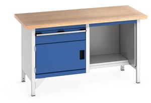 Bott Bench1500Wx750Dx840mmH - 1 Drawer, 1 Cupboard & MPX Top 1500mm Wide Engineers Storage Benches with Cupboards & Drawers 41/41002037.11 Bott Bench1500Wx750Dx840mmH 1 Drawer 1 Cupboard MPX Top.jpg
